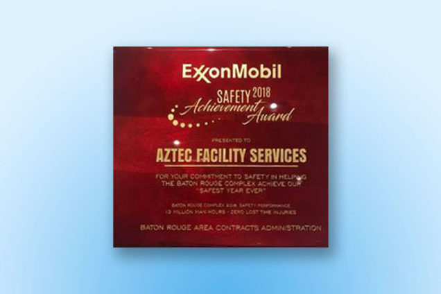 Tier One Aztec Awarded Safety Achievement Award by ExxonMobil